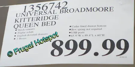 Queen Size Kitteridge Storage Bed by Universal Broadmoore | Costco PRice