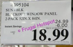 SUN+BLK Total Blackout Curtains - Costco Sale! | Frugal Hotspot