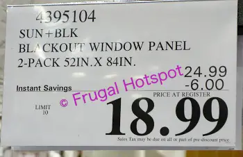SUN+BLK Kinsley Total Blackout Curtains by Silk Home | Costco Sale Price