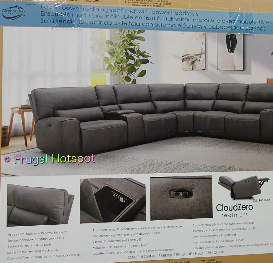 Sweeney Power Reclining Sectional by Gilman Creek | Costco