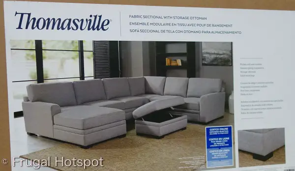 Thomasville Langdon Fabric Sectional with Storage Ottoman | Costco