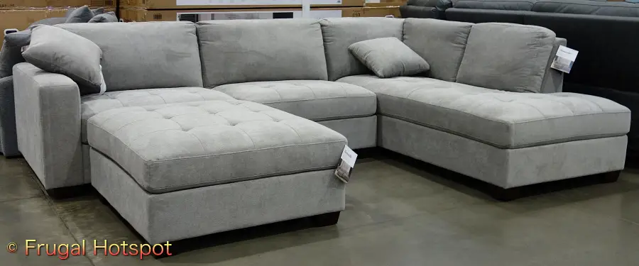 Thomasville Miles Fabric Sectional with Ottoman | Costco Display