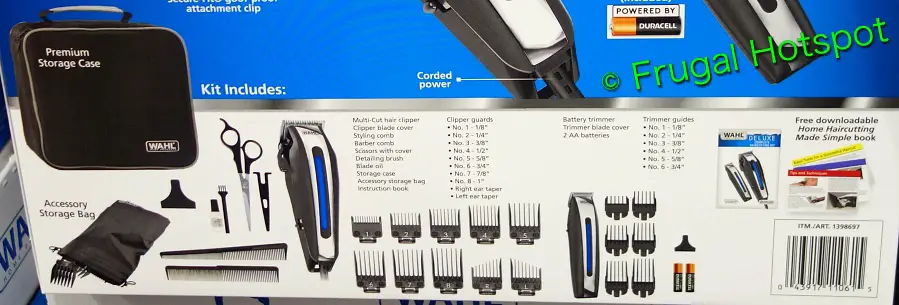 Wahl Deluxe Hair Cutting Kit with Hair Clipper and Beard Trimmer details | Costco