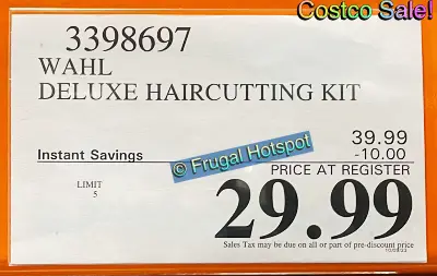 Wahl Deluxe Haircutting Kit with Hair Clipper and Trimmer | Costco Sale Price | Item 3398697