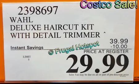 Wahl Deluxe Haircutting Kit with storage | Costco Sale Price