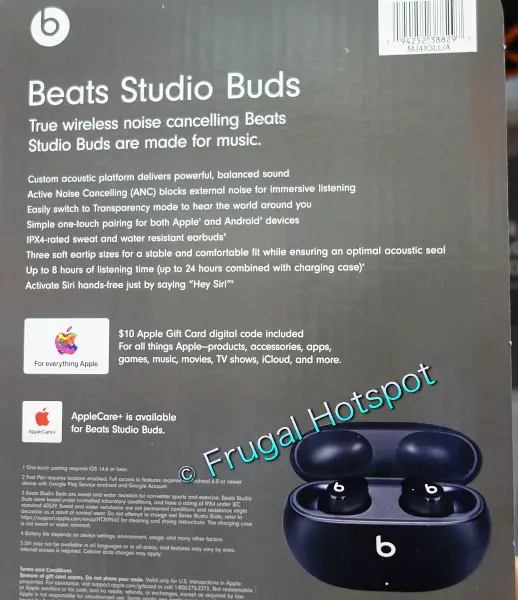 Beats Studio Buds True Wireless Noise Cancelling Earbuds | description | Costco