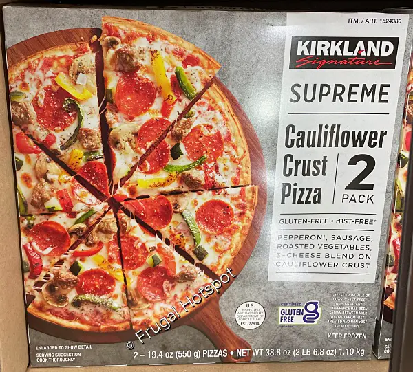 Box of Kirkland Signature Supreme Cauliflower Crust Pizza | Costco