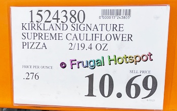 Kirkland Signature Supreme Cauliflower Crust Pizza | Costco Price