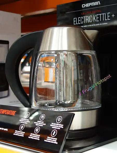 Chefman 1.8L Digital Glass Electric Kettle plus | Costco Display