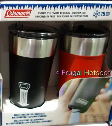 Coleman Stainless Steel 20-oz Tumbler with Straw 2ct | Costco 1516452