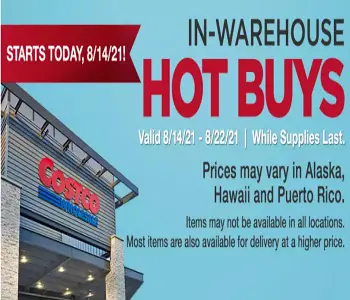 Costco In-Warehouse Hot Buys Sale August 2021 g