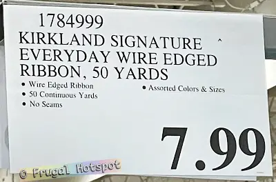 Costco Kirkland Signature Wire Edged Ribbon | Spring 2024 | Costco Price