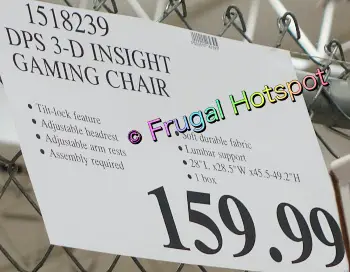 DPS 3D Insight Gaming Chair by True Innovations | Costco Price