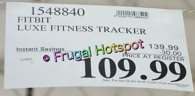 Fitbit Luxe Fitness Tracker | Costco Sale Price