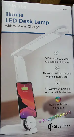 Illumia LED Desk Lamp with Wireless Charger by ubiolabs | Costco