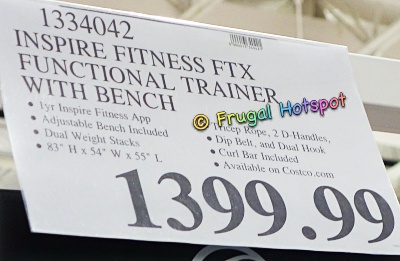 Inspire Fitness FTX Functional Trainer and Bench | Costco Price