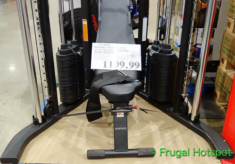 Inspire Fitness FTX Functional Trainer with Bench | front view | Costco