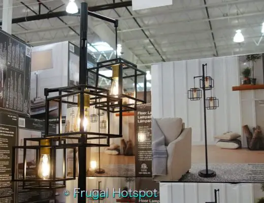 Kelsey Dual Square 3-Light Floor Lamp by Bridgeport Designs | top view | Costco Display