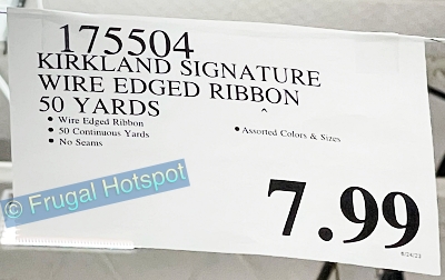 Kirkland Signature Wire Edge Ribbon | Costco Price | Item 175504