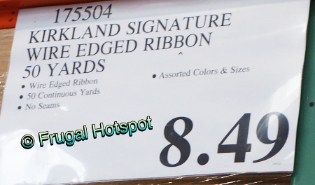 Kirkland Signature Wire Edged Ribbon 50 Yards | Costco Price