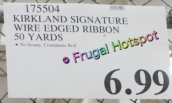 Kirkland Signature Wire Edged Ribbon | Costco Christmas Ribbon | Costco Price