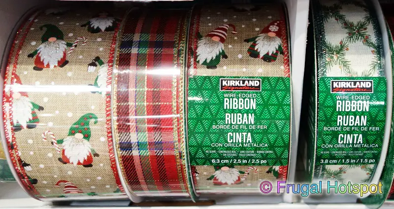 Kirkland Signature Wire Edged Ribbon | holiday gnome | Costco