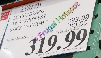 LG CordZero A916 Cordless Stick Vacuum | Costco Sale Price