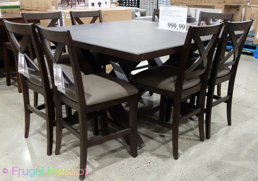 Langston 9-Piece Counter Height Dining Set by Bayside Furnishings | Costco Display