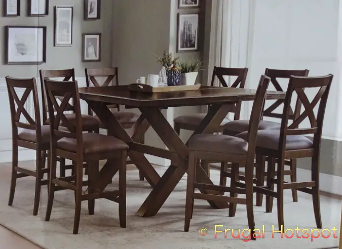 Langston 9-Piece Counter Height Dining Set by Bayside Furnishings | Costco