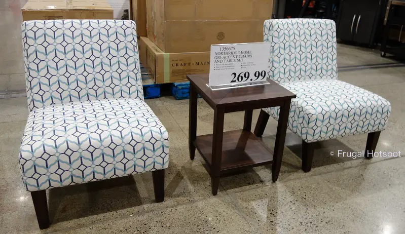 Northridge Home Gio Accent Chairs and Table Set | Costco Display