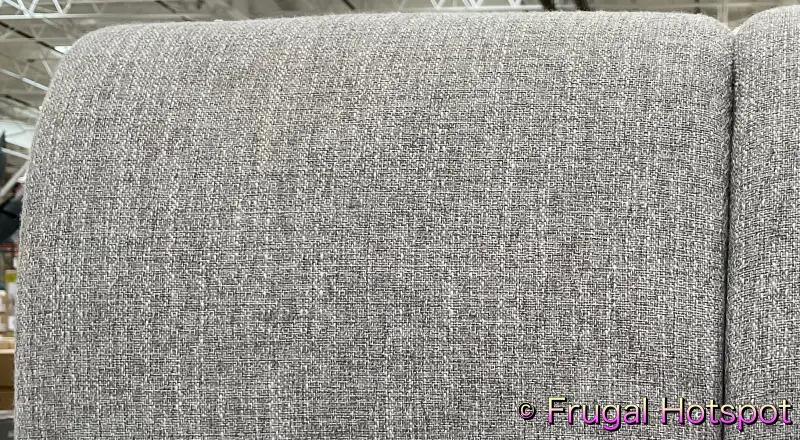 Northridge Home Upholstered Piper Glen Queen Bed | close up view | Costco Display