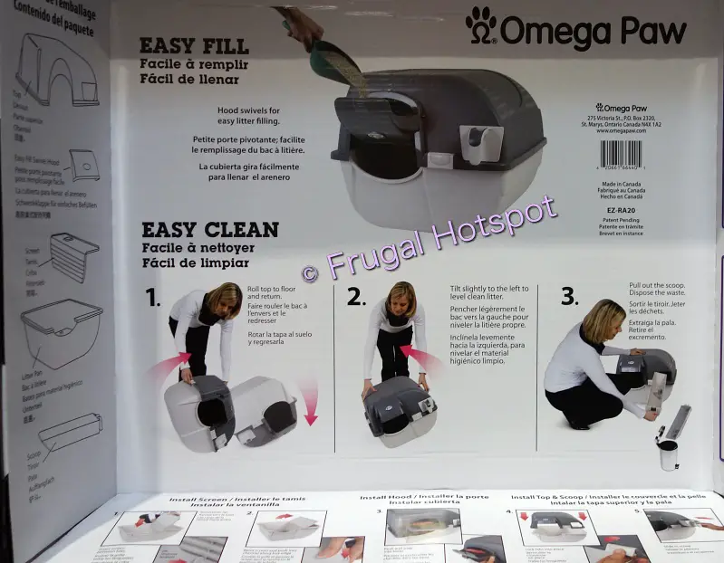 Omega Paw Roll'N Clean Self-Cleaning Litter Box | Instructions | Costco