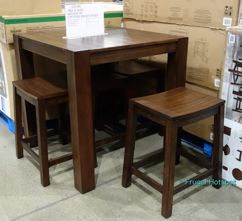 Pike and Main Benton 5-Piece Counter Height Dining Set | Costco Display