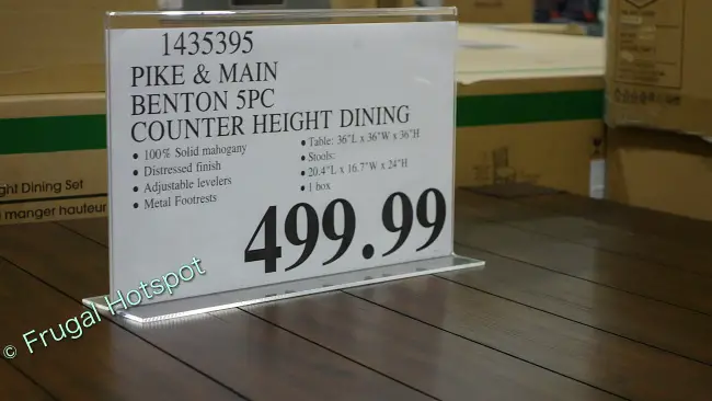 Pike and Main Benton 5-Piece Counter Height Dining Set | Costco Price