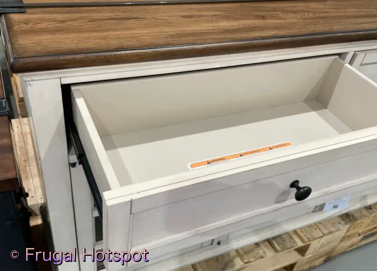 Pike and Main Dixon Accent Console | open drawer | Costco Display