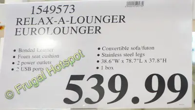 Relax A Lounger Ravenna Euro Lounger | Costco price