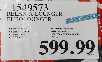 Relax a Lounger Eurolounger | Costco Price 2023