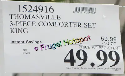 Thomasville Comforter Set King size | Costco Sale Price