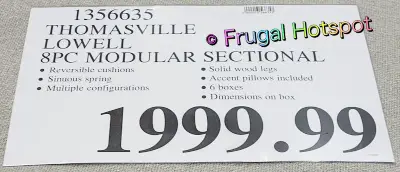 Thomasville Lowell Modular Sectional Gray | Costco Price