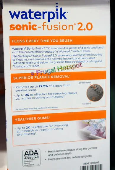 Waterpik Sonic-Fusion 2.0 Flossing Toothbrush description | Costco