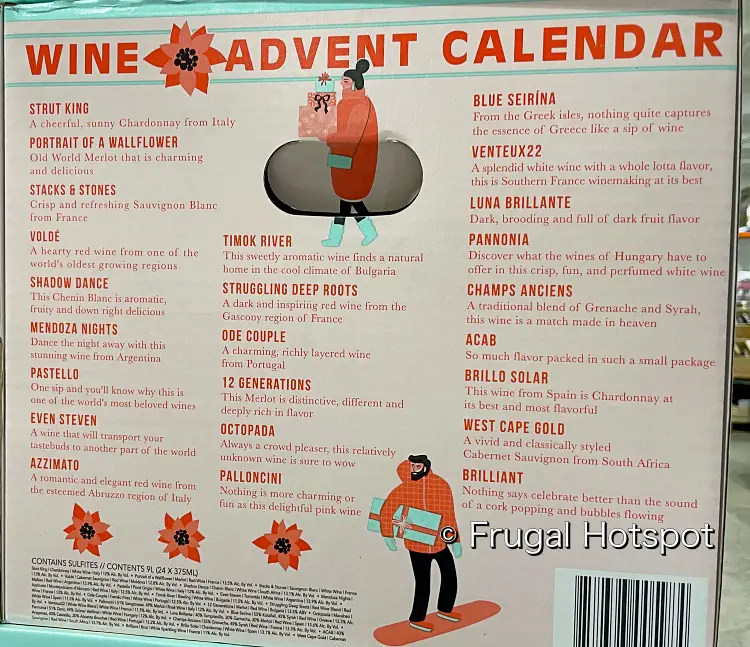 2021 Costco Wine Advent Calendar | list of wines | Costco