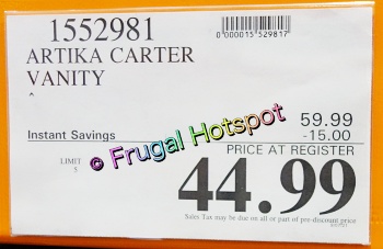 Artika Carter 3-Light Vanity Light | Costco Sale Price