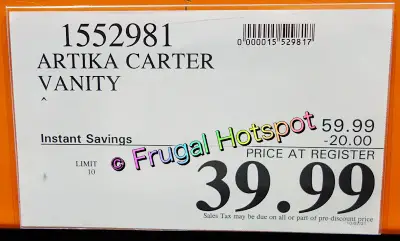 Artika Carter 3Light Vanity Light | Costco Sale Price
