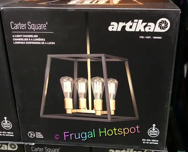 Artika Carter Square 4-Light Chandelier | Costco