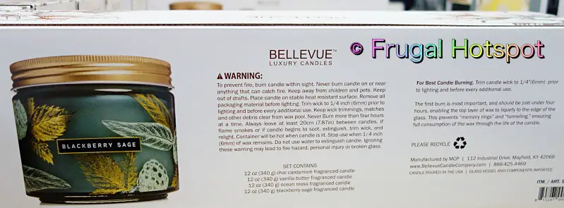 Bellevue Luxury Candles info | Costco