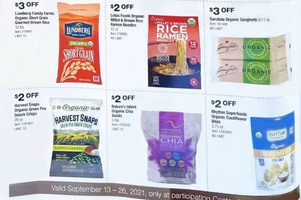 Costco Organic Coupon Book SEPTEMBER 2021 Page 2 B