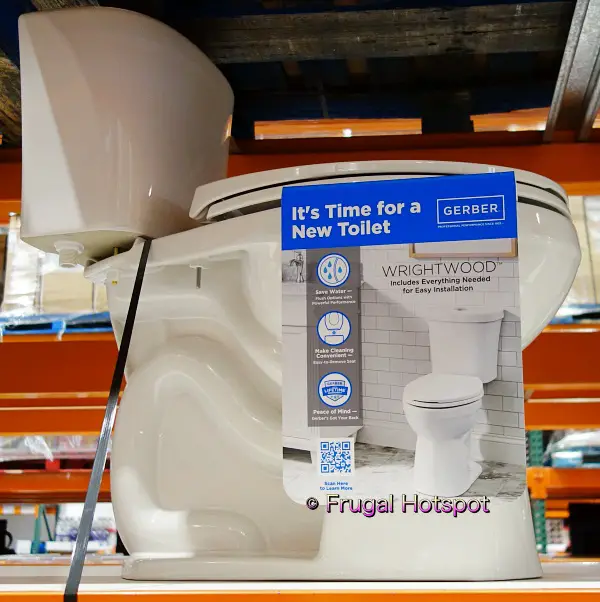 Gerber Wrightwood Dual Flush Elongated Complete Toilet Kit | Costco Display