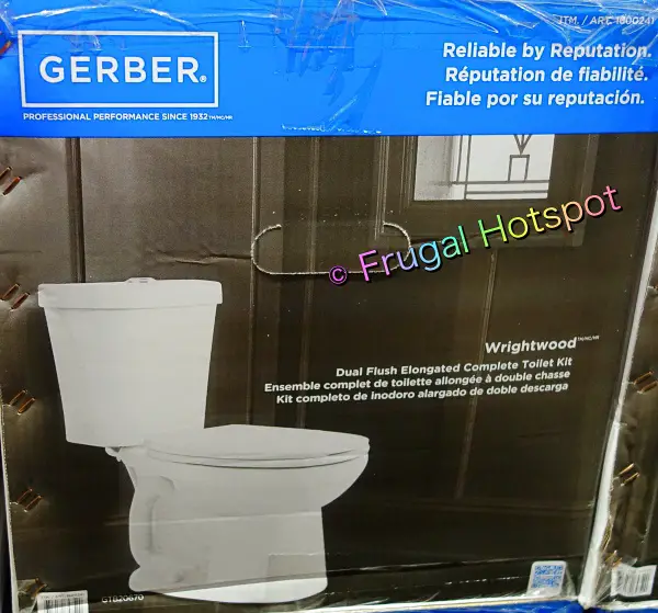 Gerber Wrightwood Dual Flush Elongated Complete Toilet Kit | Costco