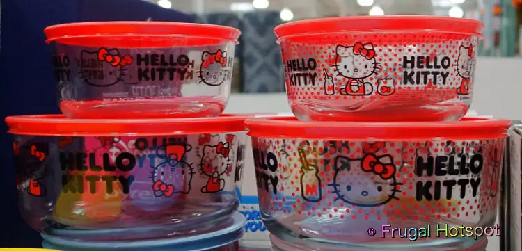 Hello Kitty Pyrex Glass Food Storage Containers | Costco Display