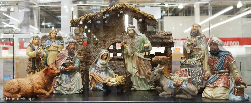 Kirkland Signature Hand-Painted Nativity Set | Costco Display